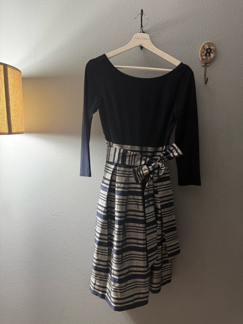 Jessica Howard Dark Navy Dress with Black Label